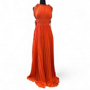 Elegant Orange Maxi Dress